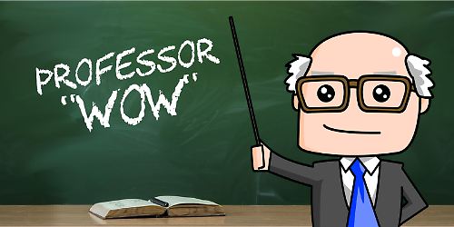 Professor WOW - cartoon